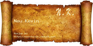 Neu Kevin névjegykártya